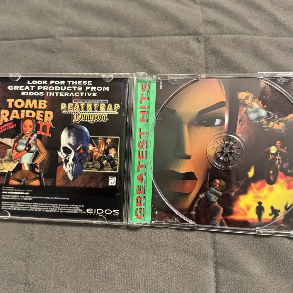 Tomb Raider Greatest Hits PS1 Playstation 1 Complete + Reg Card